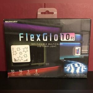 Merkury Innovations FlexGlo 10ft Flexible Multicolor LED Strip Light - Remote